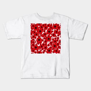 Poppies clear background Kids T-Shirt